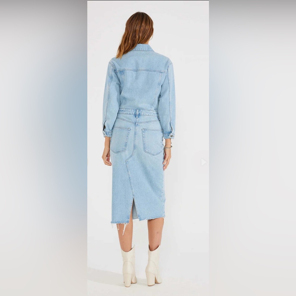 Etica Lotta Denim Dress. New with tags. Size Small dark denim color - Picture 3 of 10